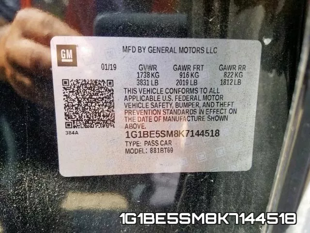 1G1BE5SM8K7144518 фото 2