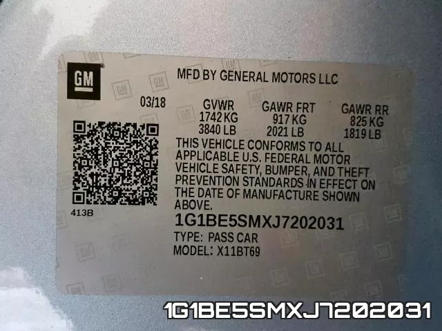1G1BE5SMXJ7202031 фото 2