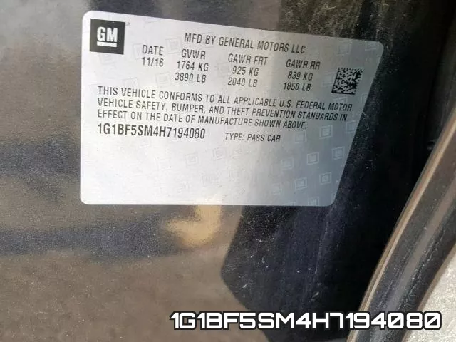 1G1BF5SM4H7194080 фото 2