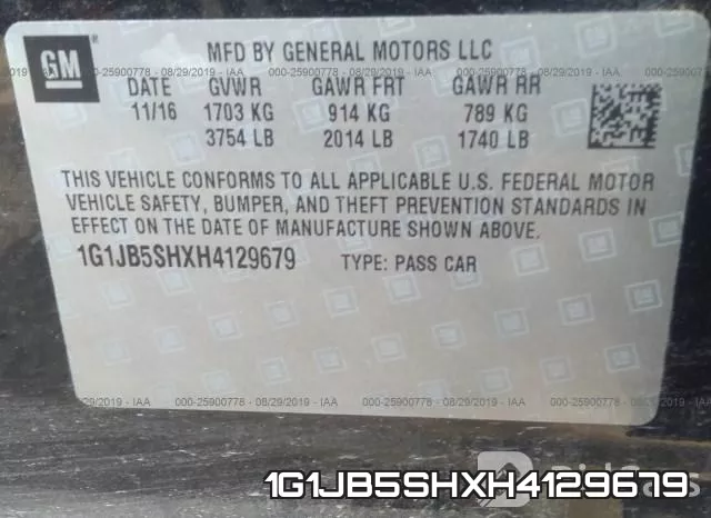 1G1JB5SHXH4129679 фото 10