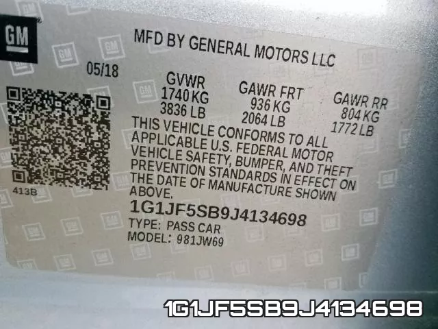1G1JF5SB9J4134698 фото 2