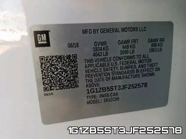 1G1ZB5ST3JF252578 фото 2