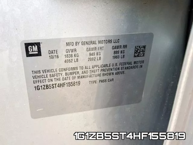 1G1ZB5ST4HF155819 фото 2