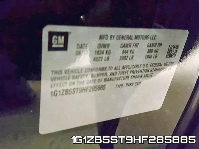 1G1ZB5ST9HF285885 фото 2