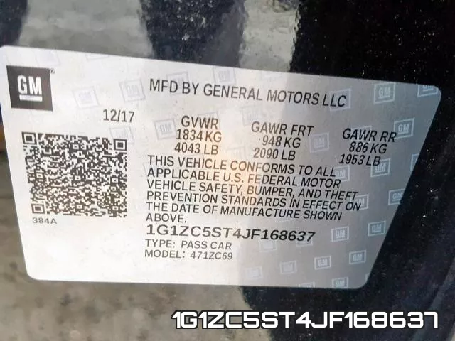 1G1ZC5ST4JF168637 фото 2