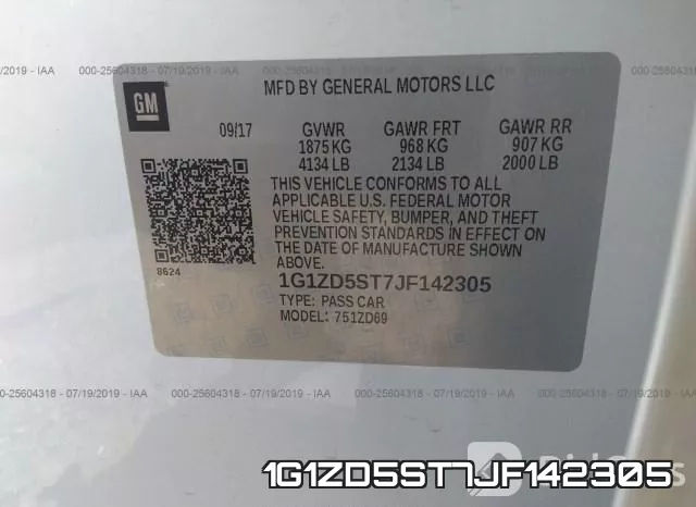 1G1ZD5ST7JF142305 фото 10