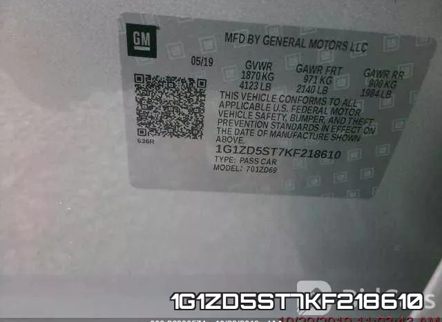 1G1ZD5ST7KF218610 фото 9