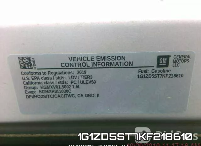 1G1ZD5ST7KF218610 фото 10