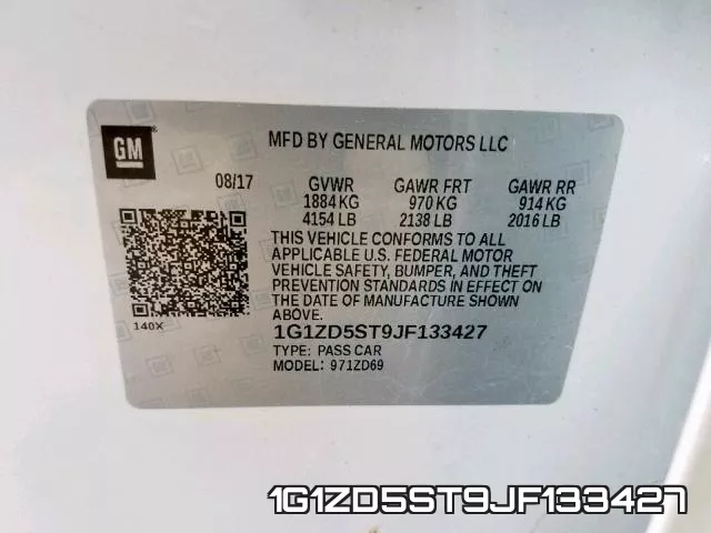 1G1ZD5ST9JF133427 фото 2