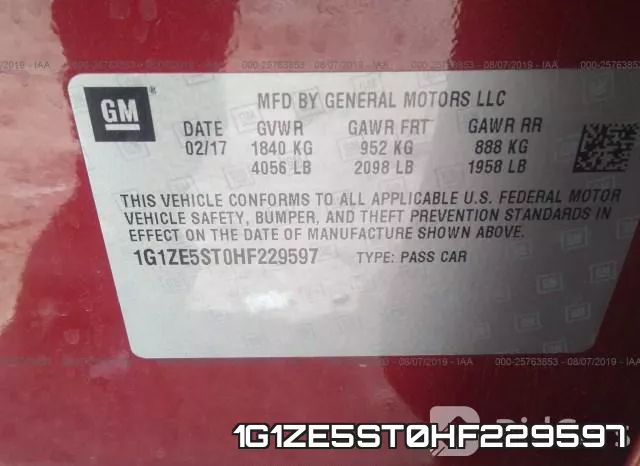 1G1ZE5ST0HF229597 фото 10