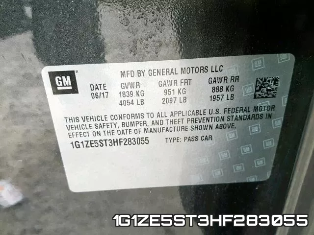 1G1ZE5ST3HF283055 фото 2