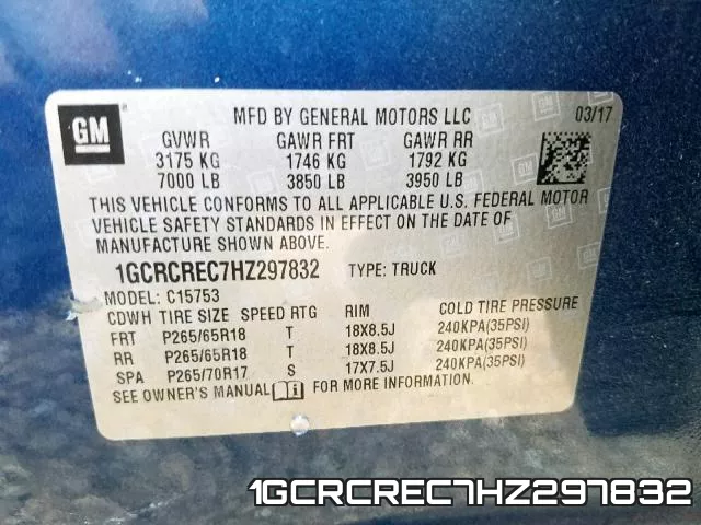1GCRCREC7HZ297832 фото 2