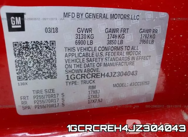 1GCRCREH4JZ304043 фото 10