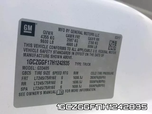 1GCZGGF17H1242835 фото 2