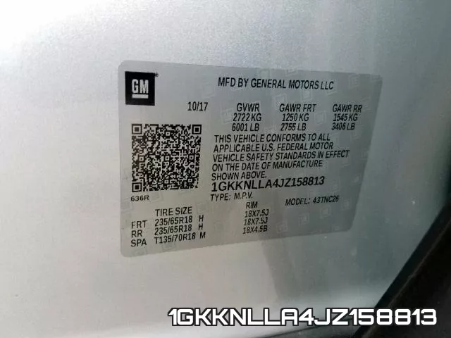 1GKKNLLA4JZ158813 фото 2