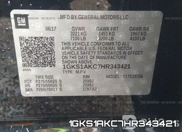 1GKS1AKC7HR343421 фото 10