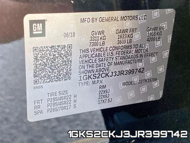 1GKS2CKJ3JR399742 фото 2