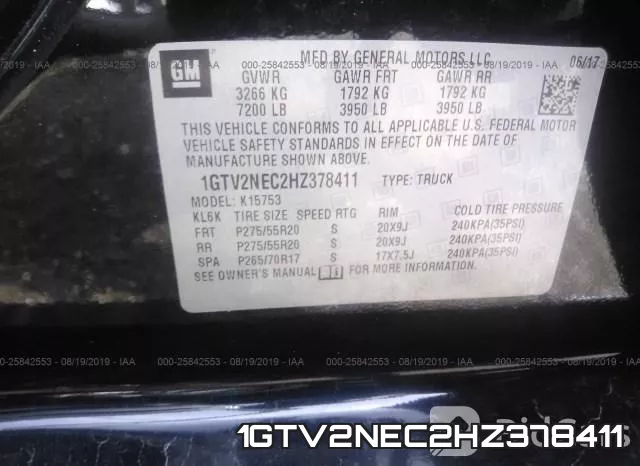 1GTV2NEC2HZ378411 фото 10