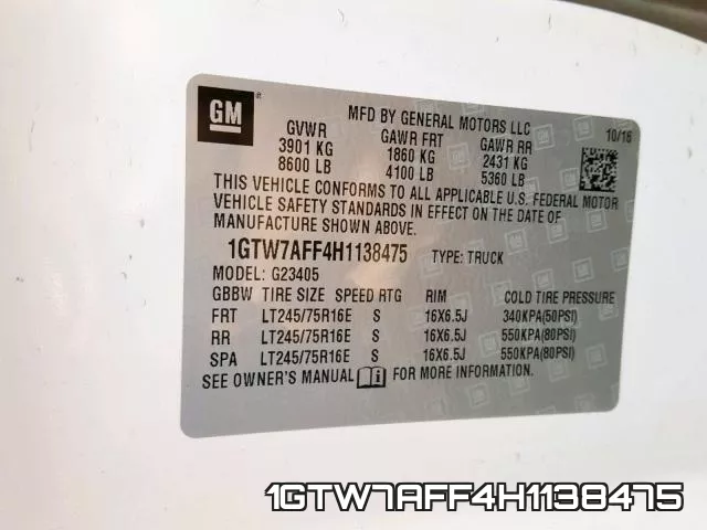 1GTW7AFF4H1138475 фото 2