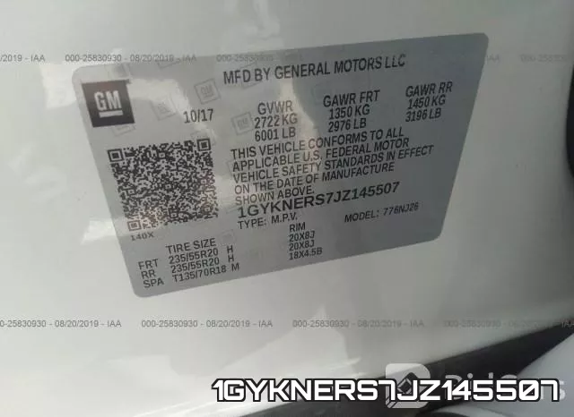 1GYKNERS7JZ145507 фото 10