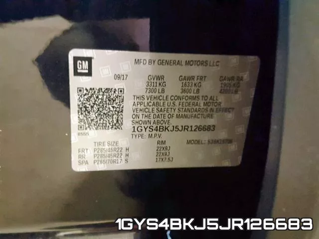 1GYS4BKJ5JR126683 фото 2