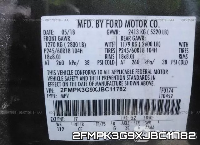 2FMPK3G9XJBC11782 фото 9