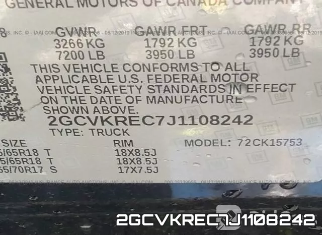 2GCVKREC7J1108242 фото 10
