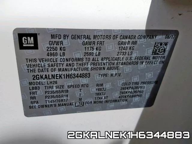 2GKALNEK1H6344883 фото 2