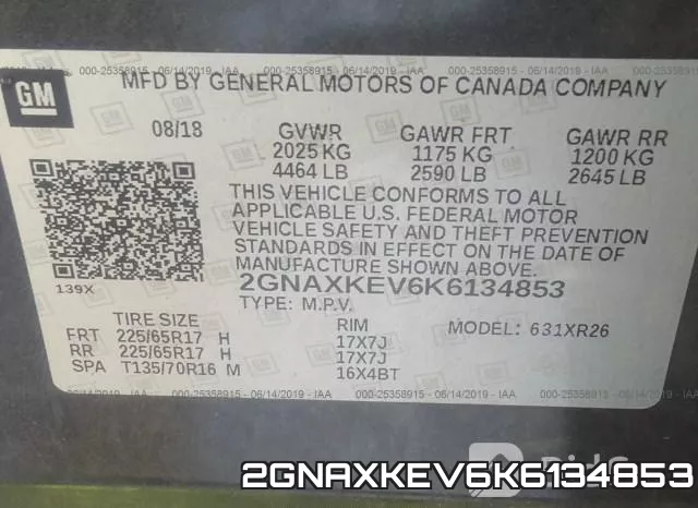 2GNAXKEV6K6134853 фото 10