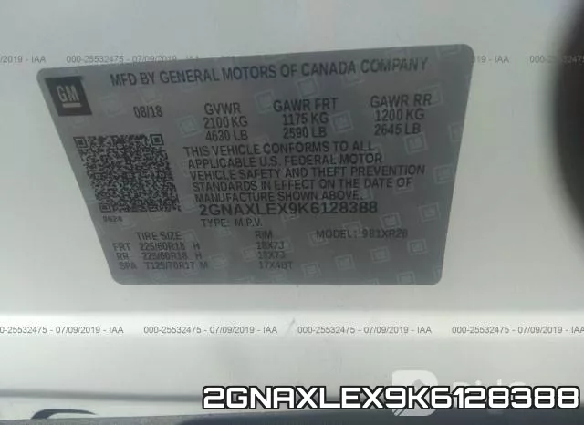 2GNAXLEX9K6128388 фото 10