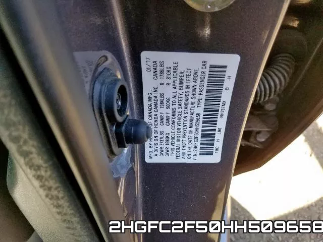 2HGFC2F50HH509658 фото 2