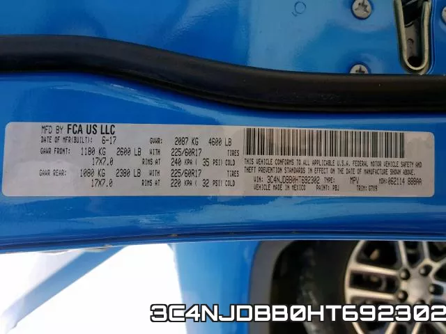3C4NJDBB0HT692302 фото 2