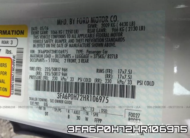 3FA6P0H72HR106975 фото 10