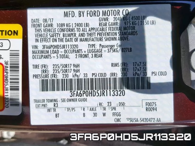 3FA6P0HD5JR113320 фото 2
