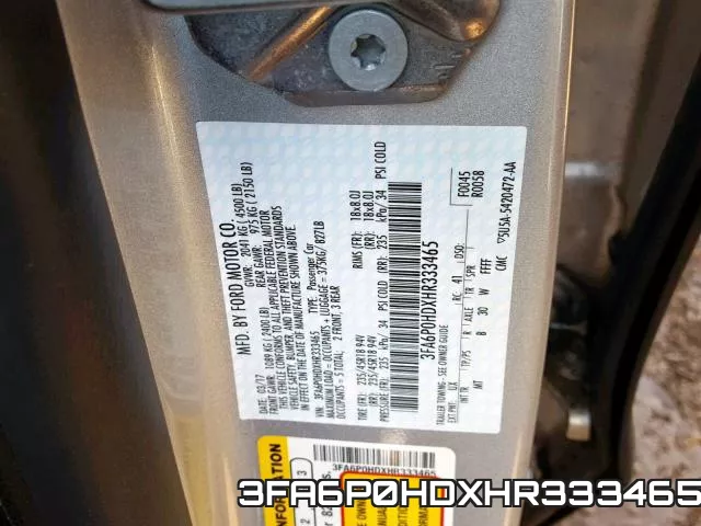 3FA6P0HDXHR333465 фото 2