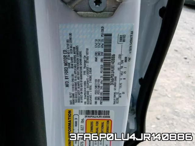 3FA6P0LU4JR140886 фото 2