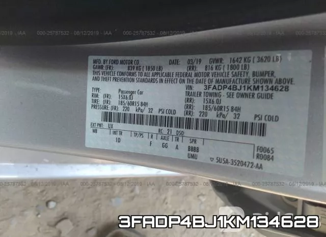 3FADP4BJ1KM134628 фото 10