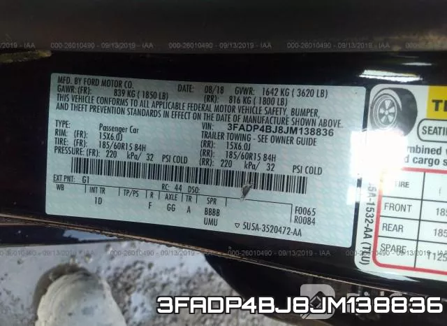 3FADP4BJ8JM138836 фото 10