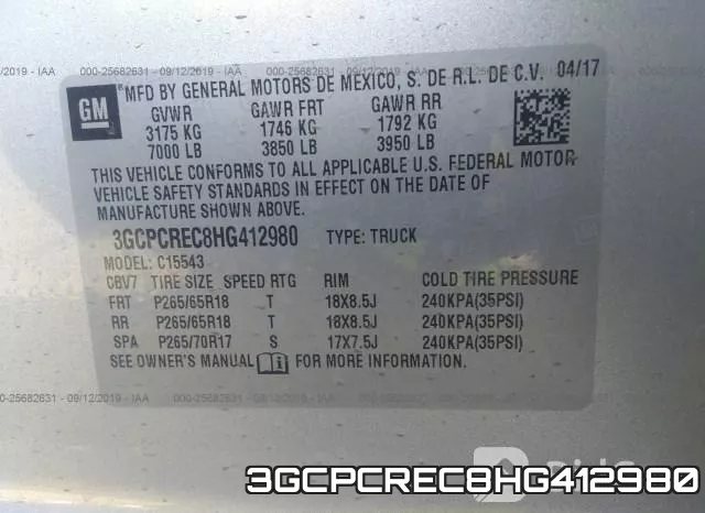 3GCPCREC8HG412980 фото 10