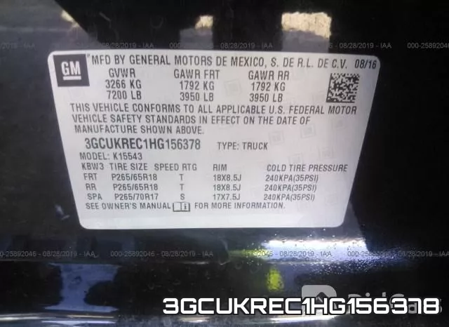 3GCUKREC1HG156378 фото 10