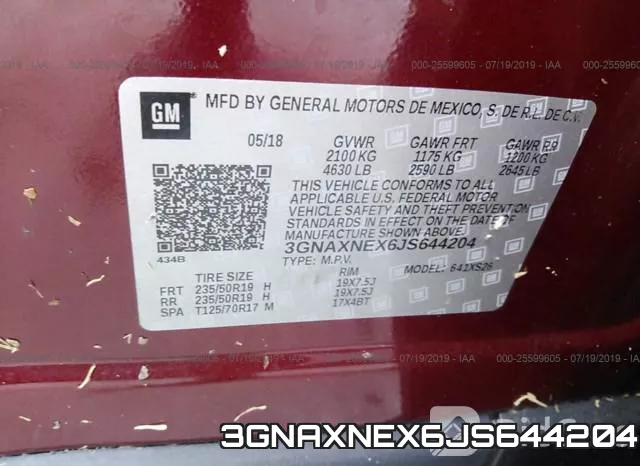 3GNAXNEX6JS644204 фото 10