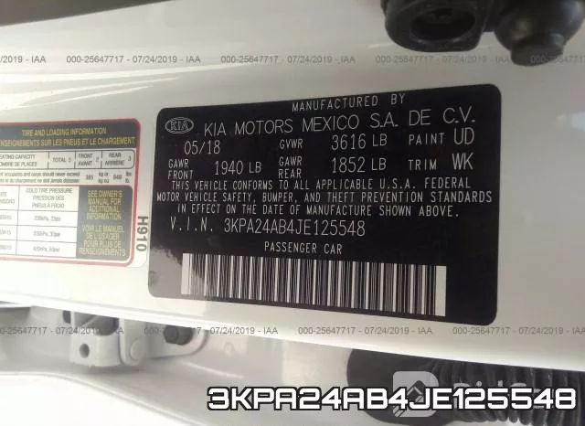 3KPA24AB4JE125548 фото 10