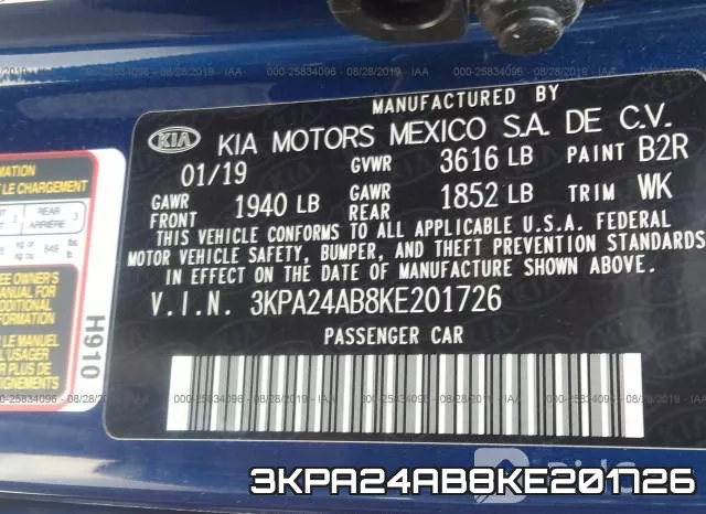 3KPA24AB8KE201726 фото 10