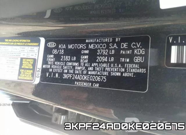 3KPF24AD0KE020675 фото 10