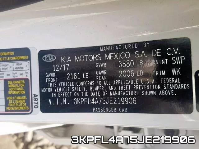 3KPFL4A75JE219906 фото 2