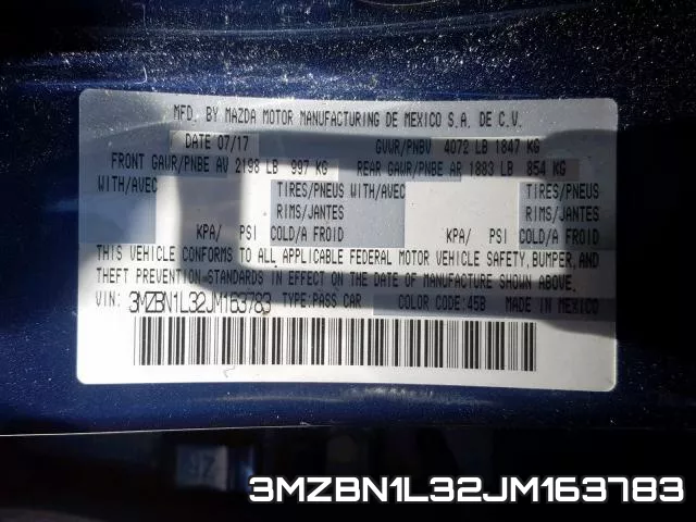 3MZBN1L32JM163783 фото 2