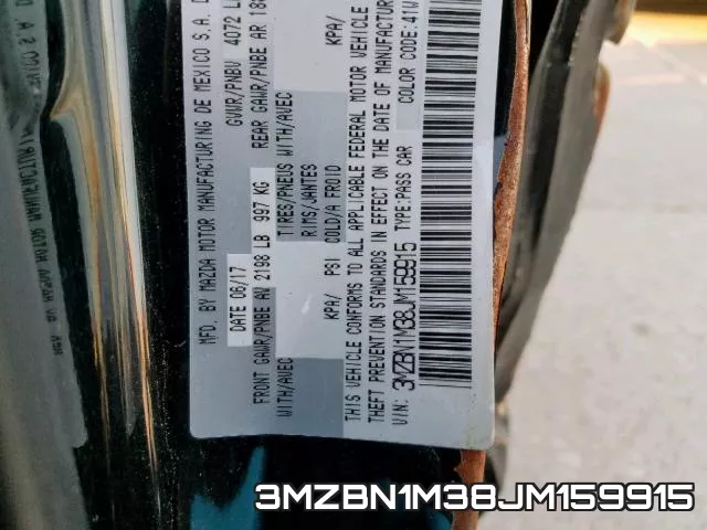 3MZBN1M38JM159915 фото 2