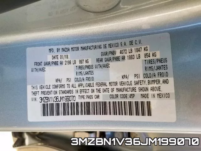 3MZBN1V36JM199070 фото 2
