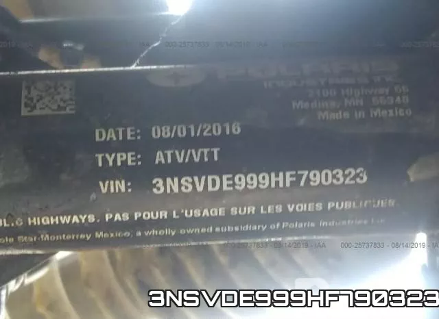 3NSVDE999HF790323 фото 2
