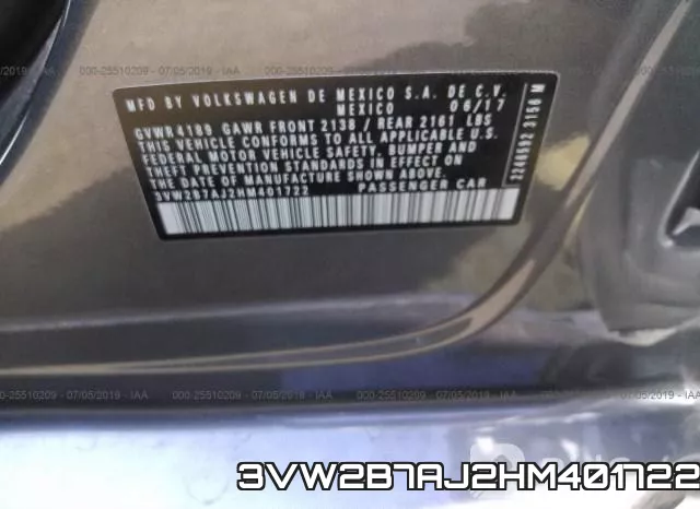 3VW2B7AJ2HM401722 фото 10